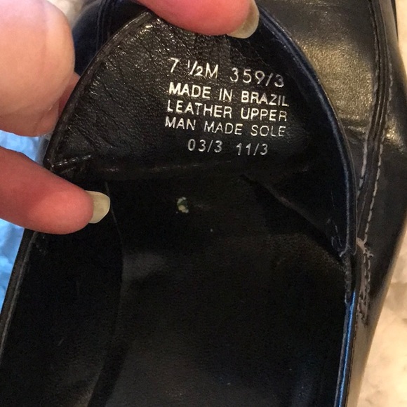 Franco Sarto Chunky Heeled Black Slip-on Loafer - Picture 6 of 7